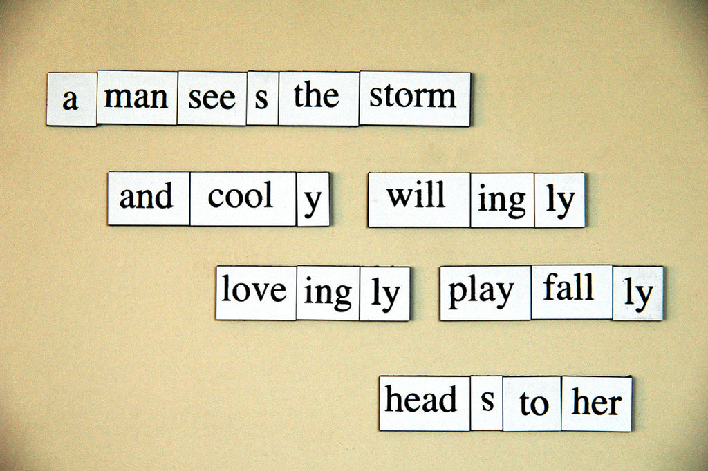 "A Man Sees the Storm..." ~ Fridge magnet that say A man sees the storm and cooly willingly loveingly playfally heads to her. Photo by Ann Woodall