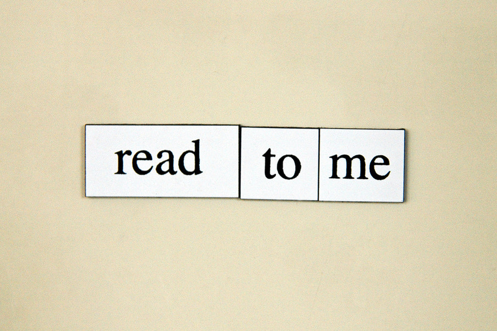 "Read To Me" ~ Words from my fridge. Photo by Ann Woodall