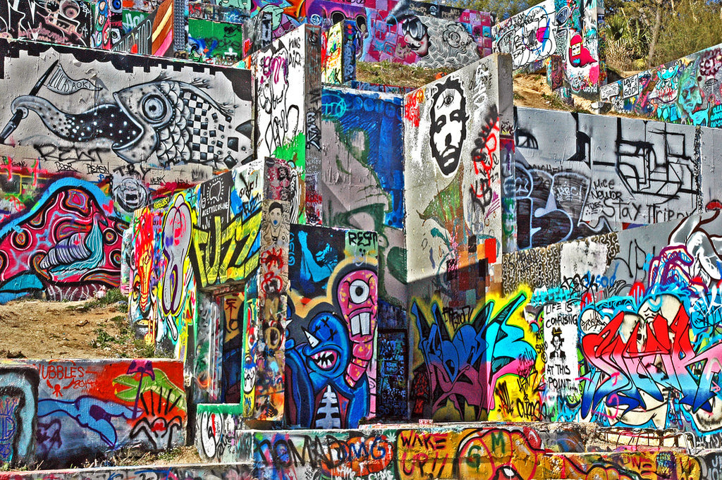 "Graffiti Park at Castle Hills" ~ A graffiti park in Austin, TX. Photo by Ann Woodall
